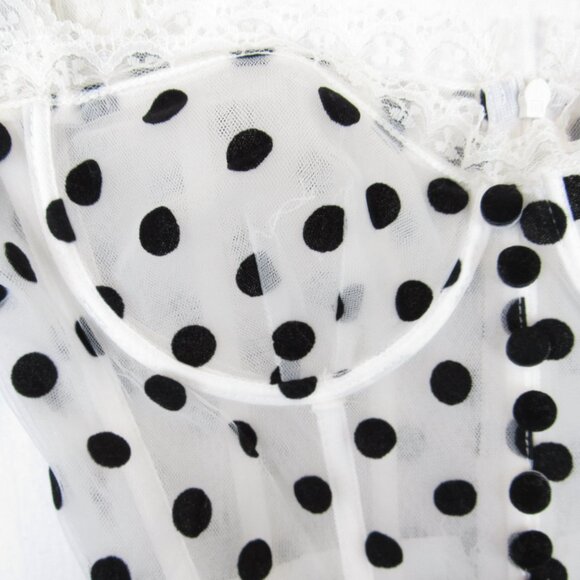 Vy’s Closet Fashion Polka Dot Dress Women's Size S Long Sleeve Lingerie. Sleeves - Picture 2 of 14